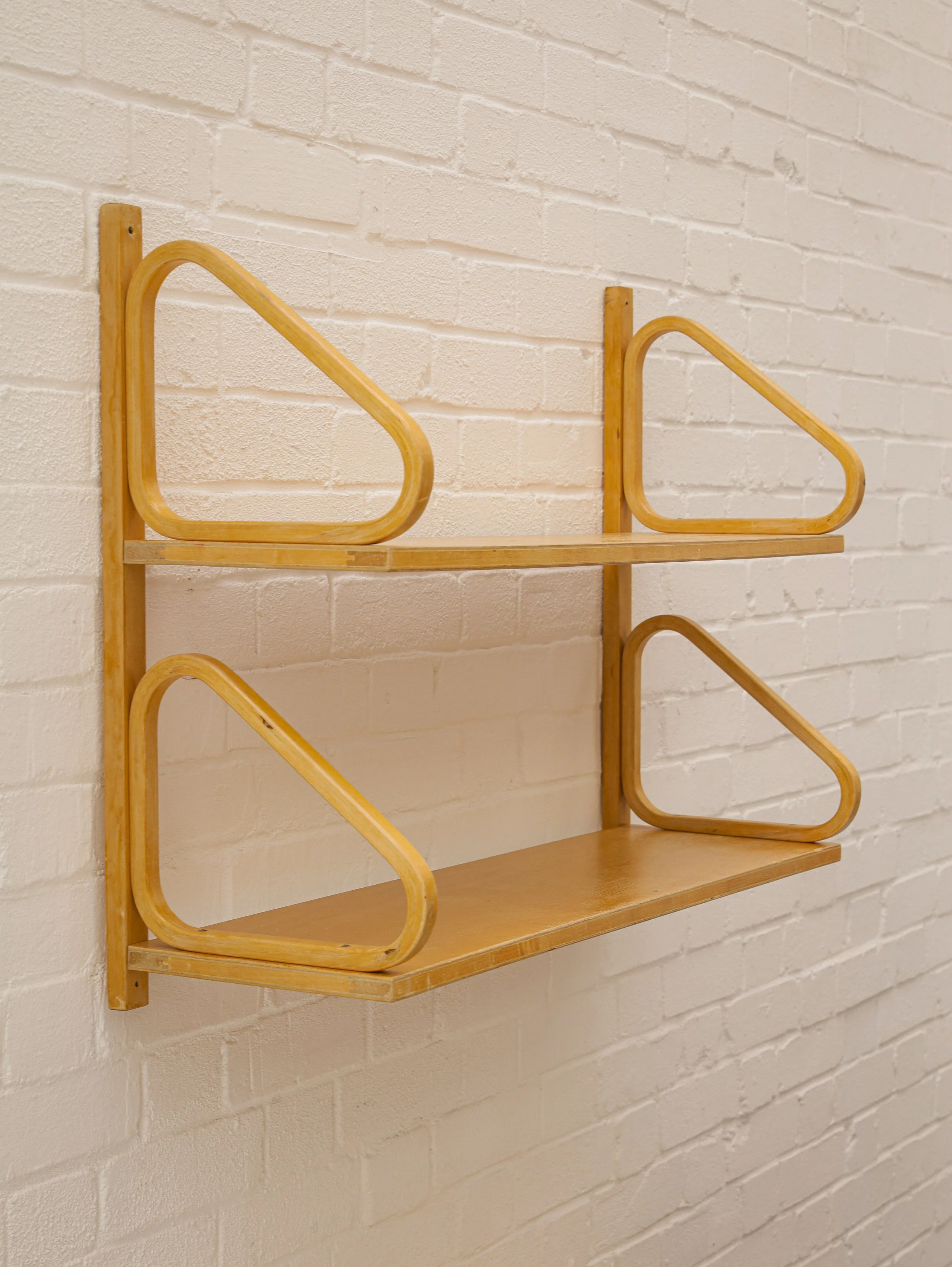 Aalto double wall shelf by Artek, 1960s