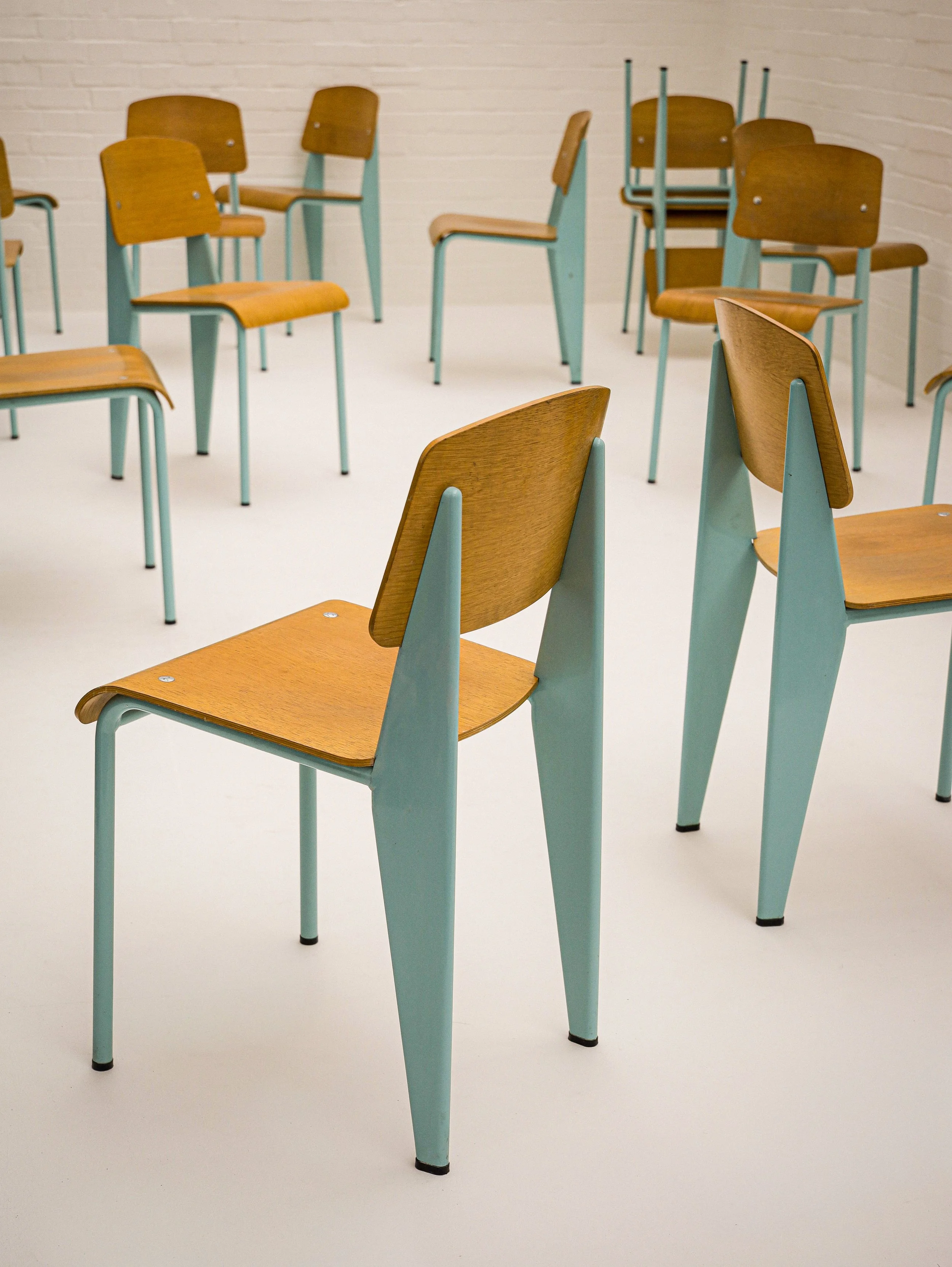 Standard Chairs by Jean Prouvé, Vitra production 2002