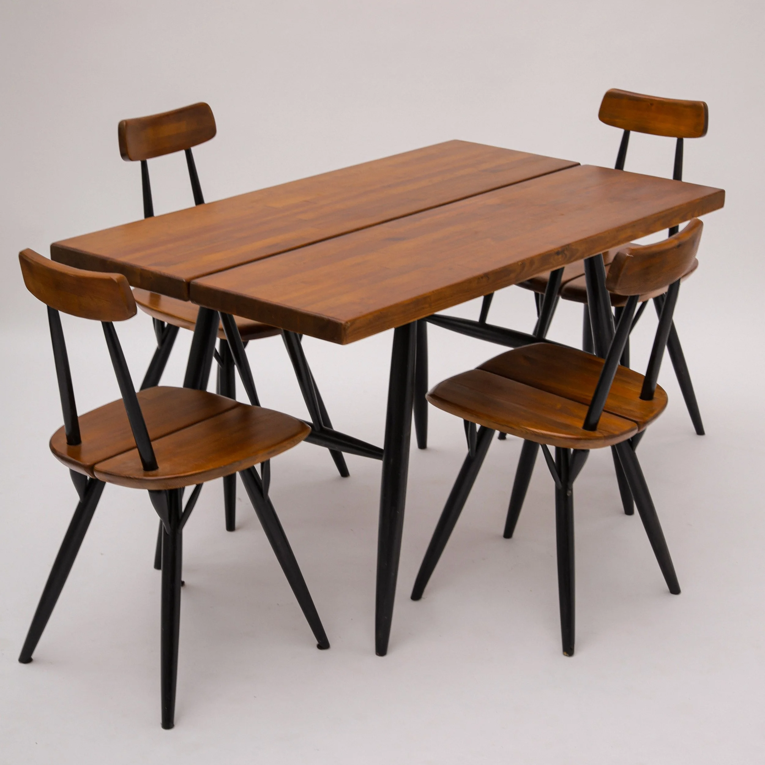 Pirkka Dining set by Ilmari Tapiovaara for Laakan Puu, 1960s