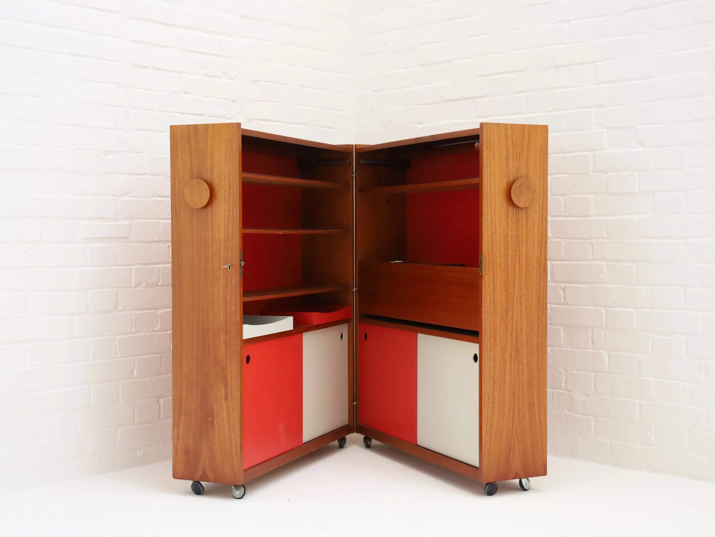 Teak Folding Bar Cabinet by Johannes Andersen, c.1960
