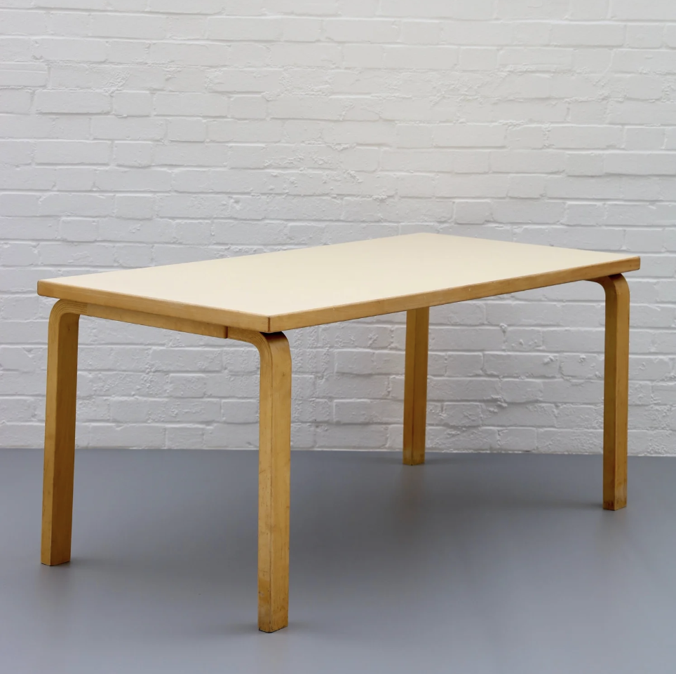 Alvar Aalto Beige Laminate Dining Table, 1960s
