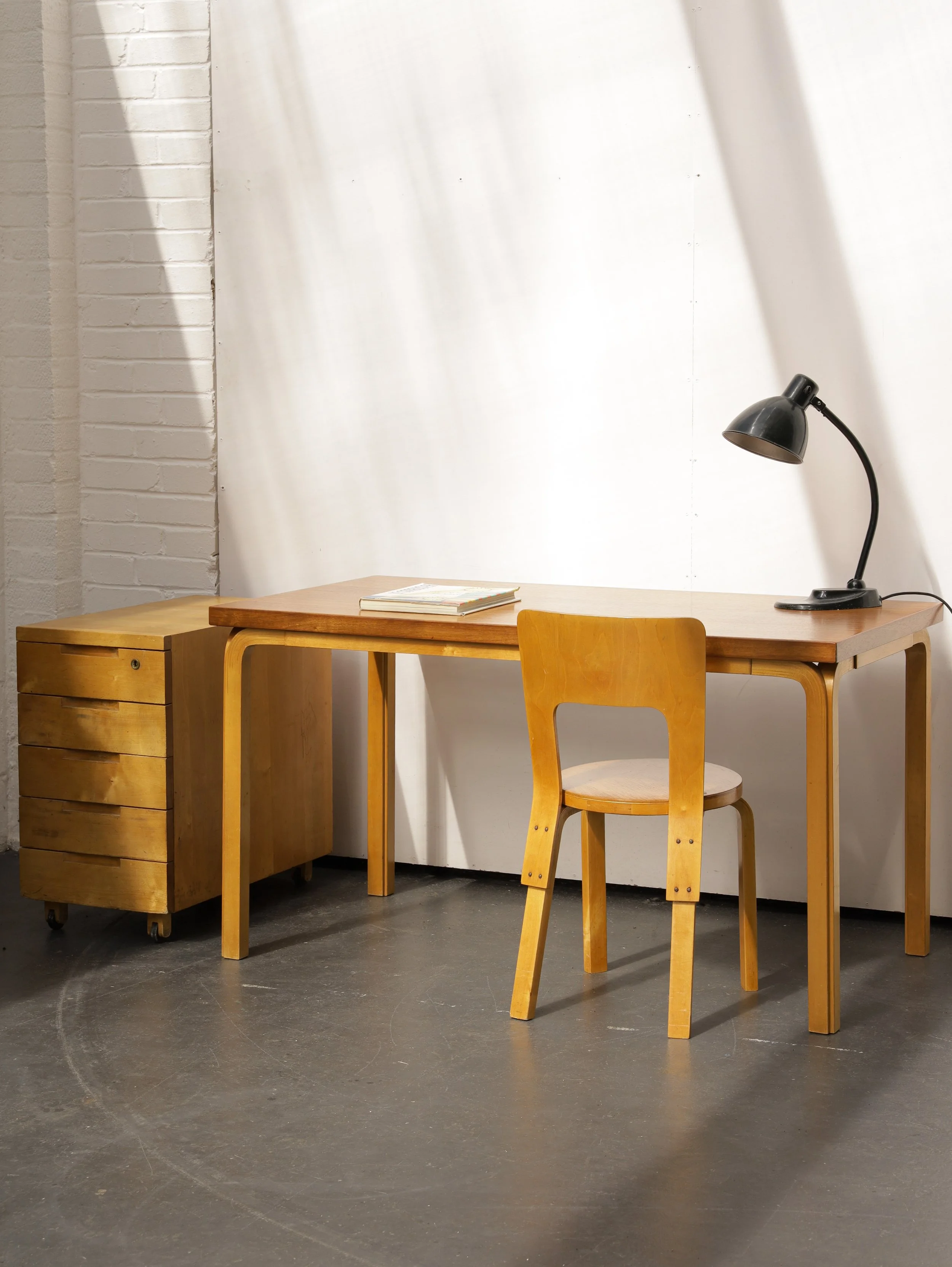 aalto y-leg dining table for artek, 1950s