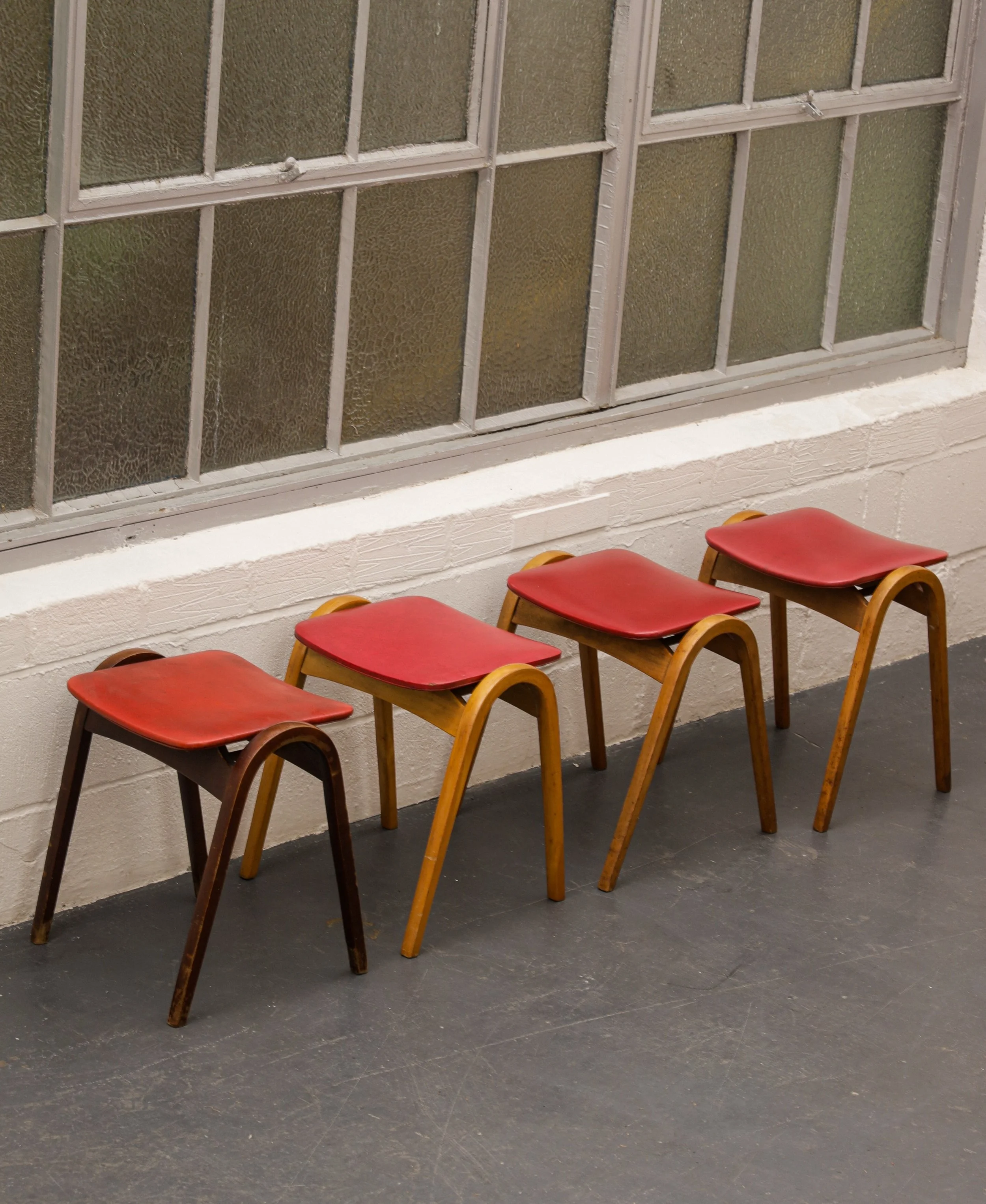 isamu kenmochi no. 202 stools for akita mokko, 1960s