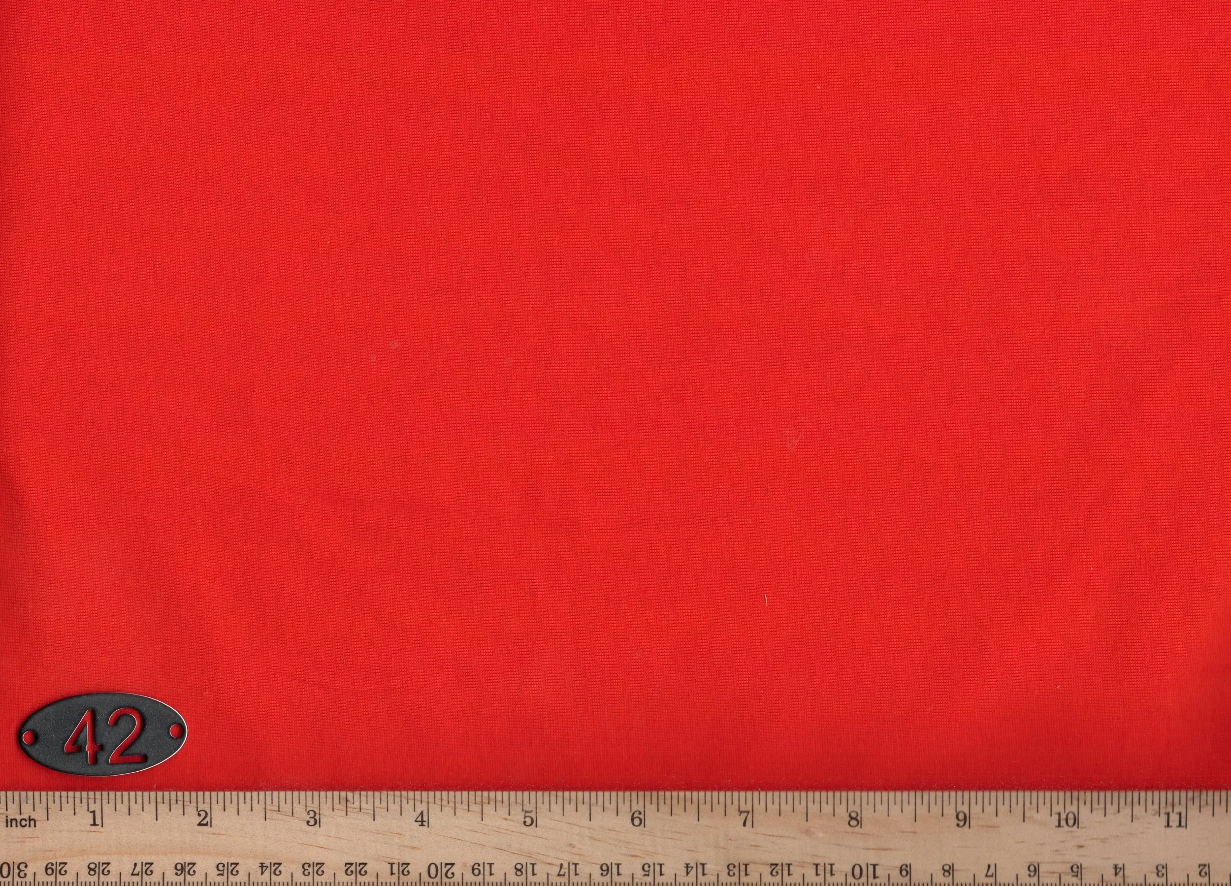 #042 Neon Deep Orange Two-way Stretch Apparel Fabric