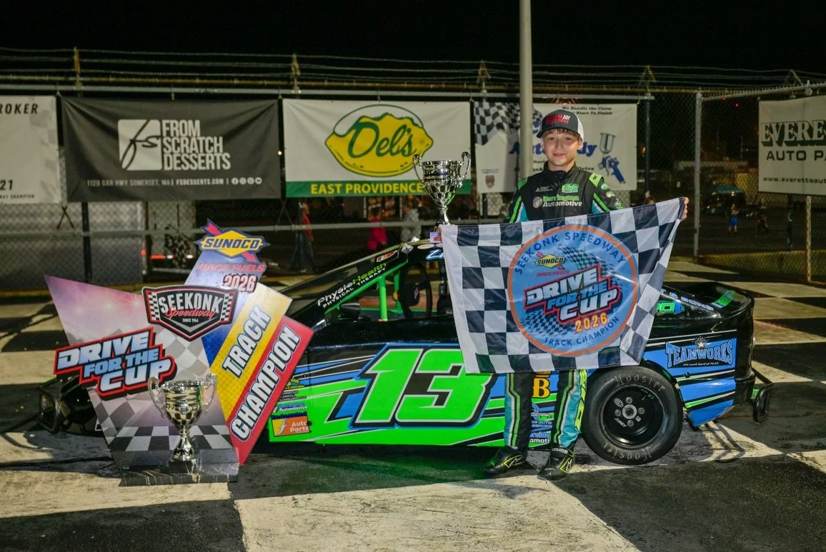 His race may have been rained out last night, but you can&rsquo;t cast a cloud over Luka&rsquo;s incredible 2026 season!!! Congratulations to our #13 driver on your 10 Wins, Triple Crown Championship, and Seekonk Speedway&rsquo;s 2026 Outlaw Champion