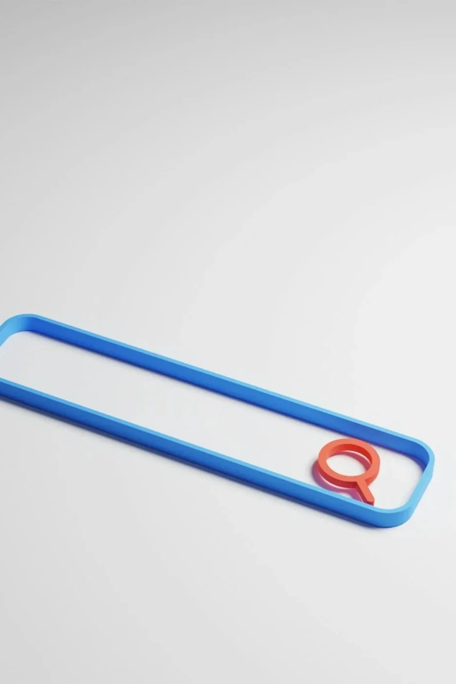 Barre de recherche bleu et rouge pour imager le SEO