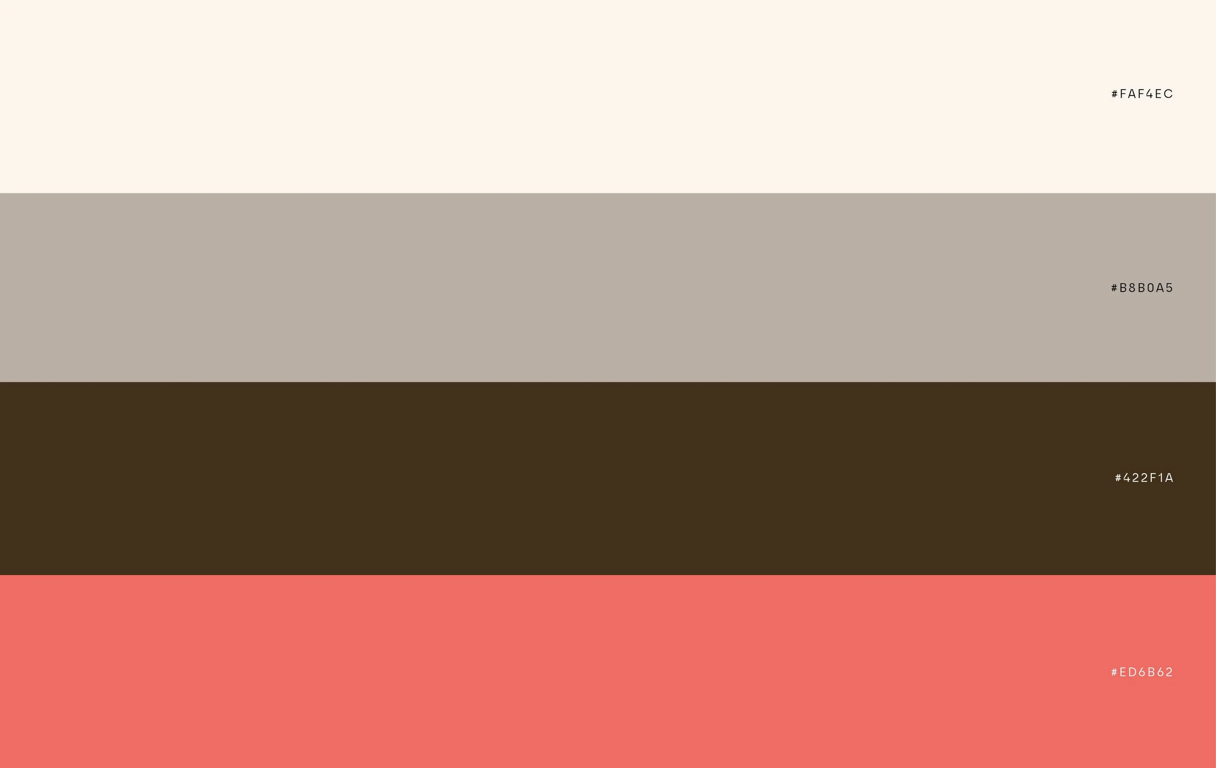 Striped fabric with horizontal color lines dark brown, red, pink, beige, taupe, white, light pink, and off-white, with color codes labeled on each stripe.