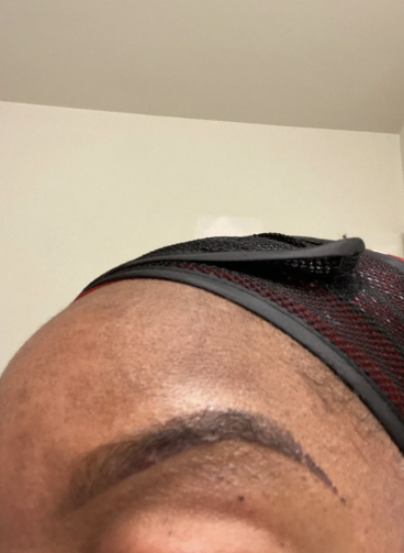 Bad photo of aftercare from brows appointment