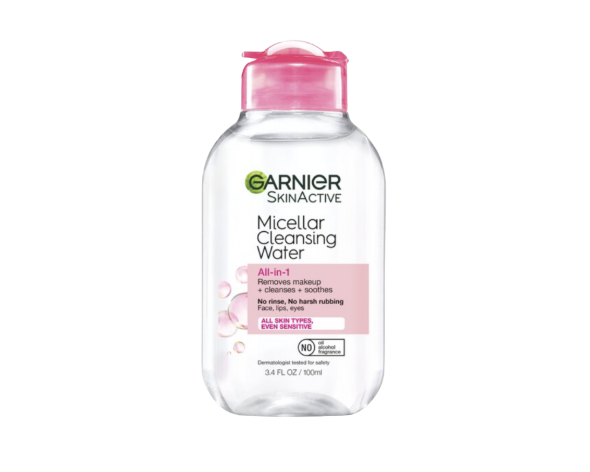 A bottle of Garnier SkinActive Micellar Cleansing Water that helps with healing process after ombre brows tattooing
