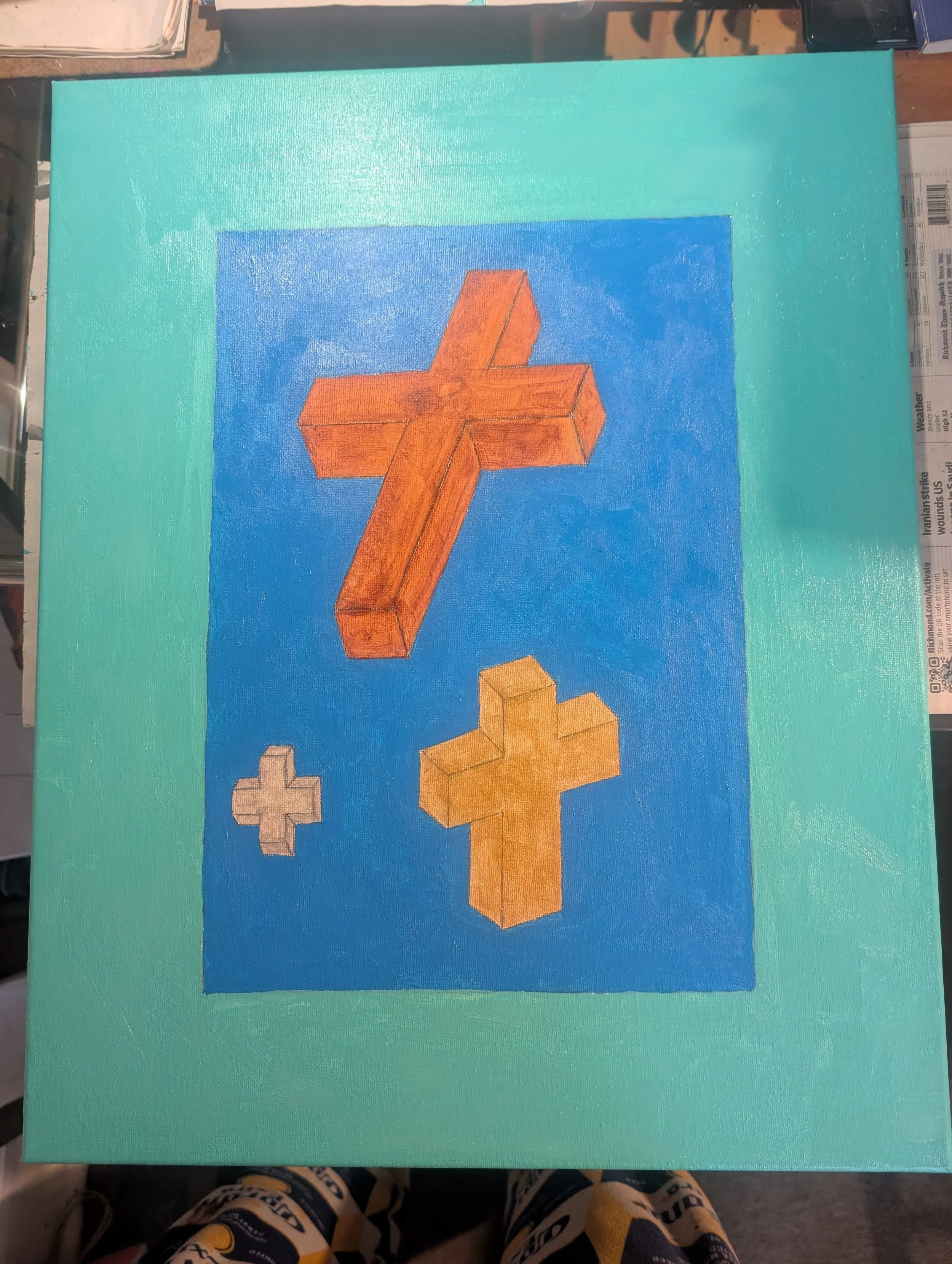 The Trinity is a painting depicting three holy crosses. 