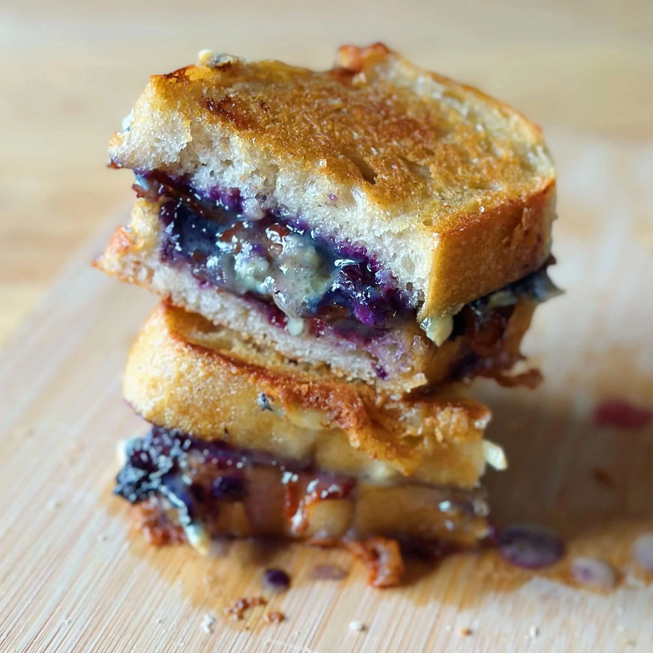 Bacon, Brie, and Blueberry Grilled Cheese