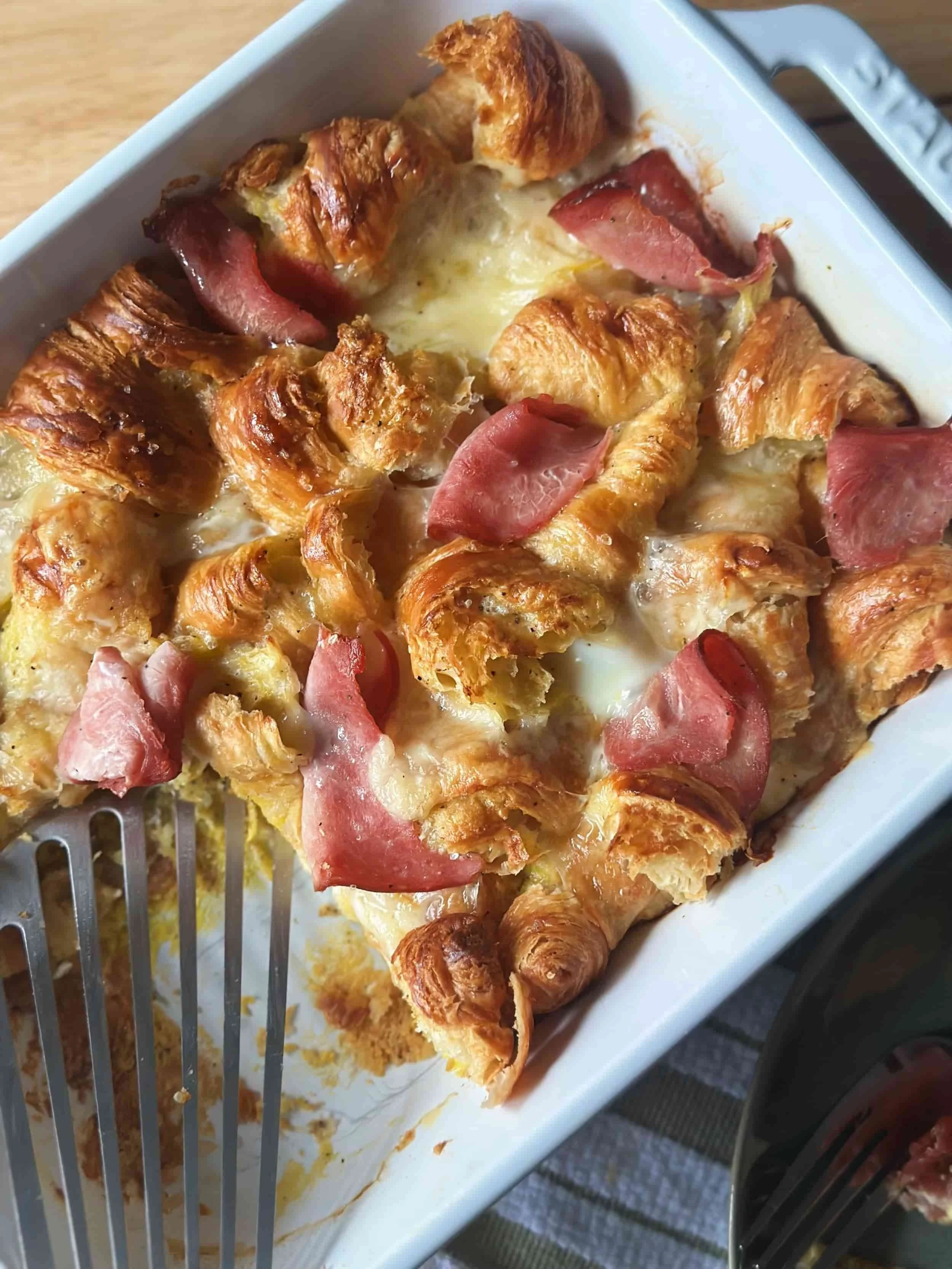 Ham &amp; Swiss Croissant Bake