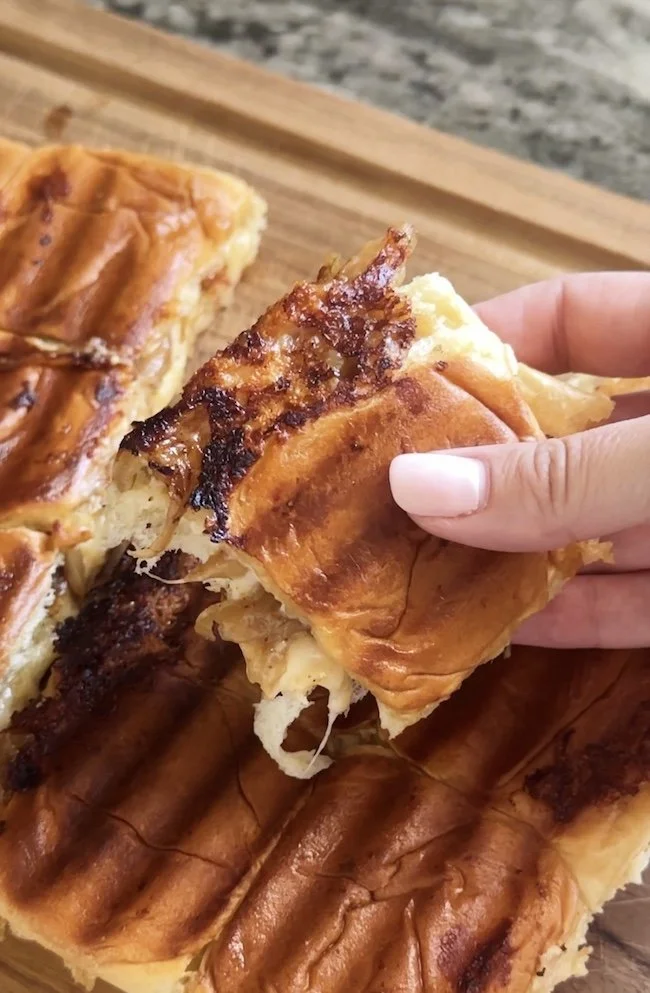 French Onion Grilled Cheese Sliders