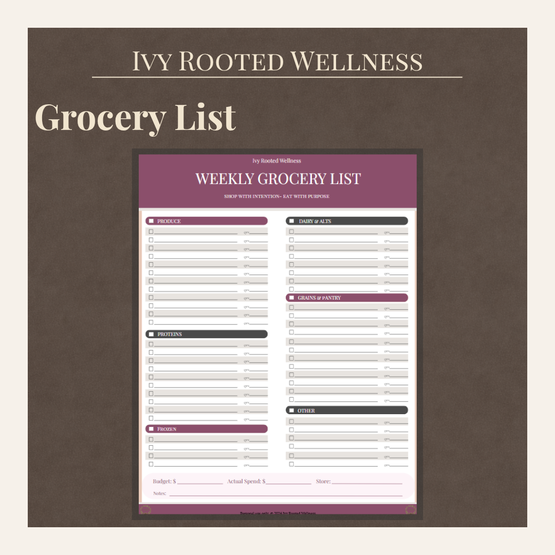 Weekly Grocery List — Plum