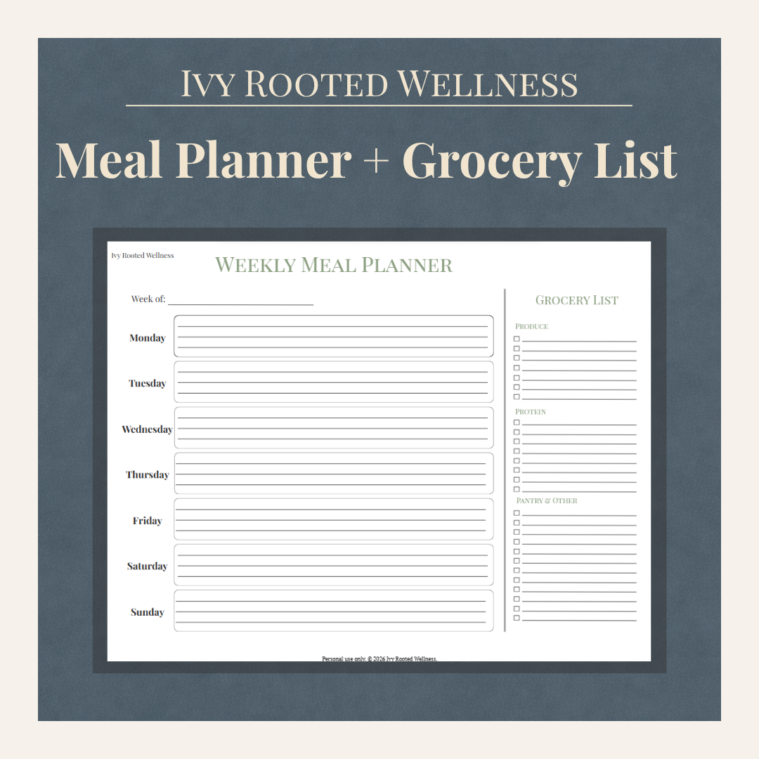 Weekly Meal Planner with Grocery List — Green