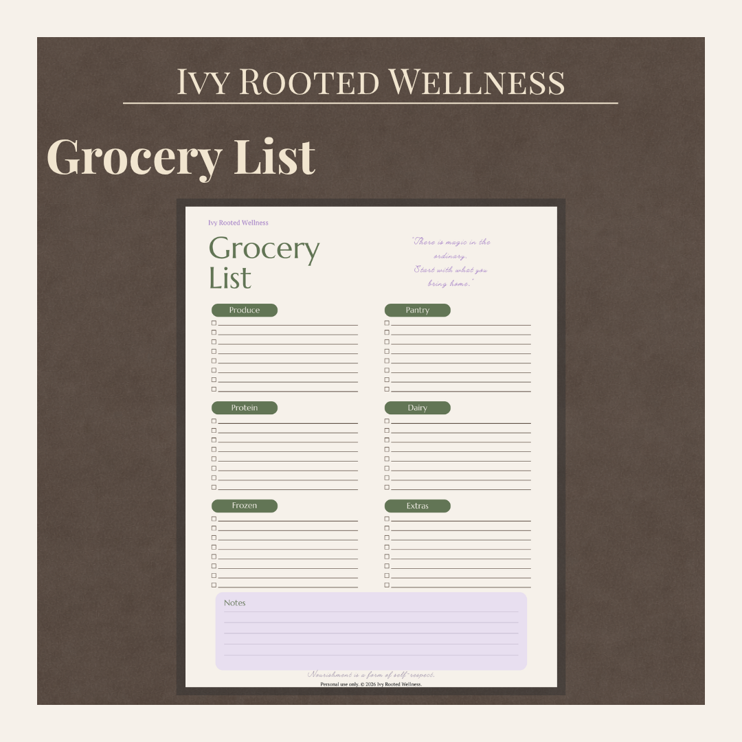 Weekly Grocery List Portrait