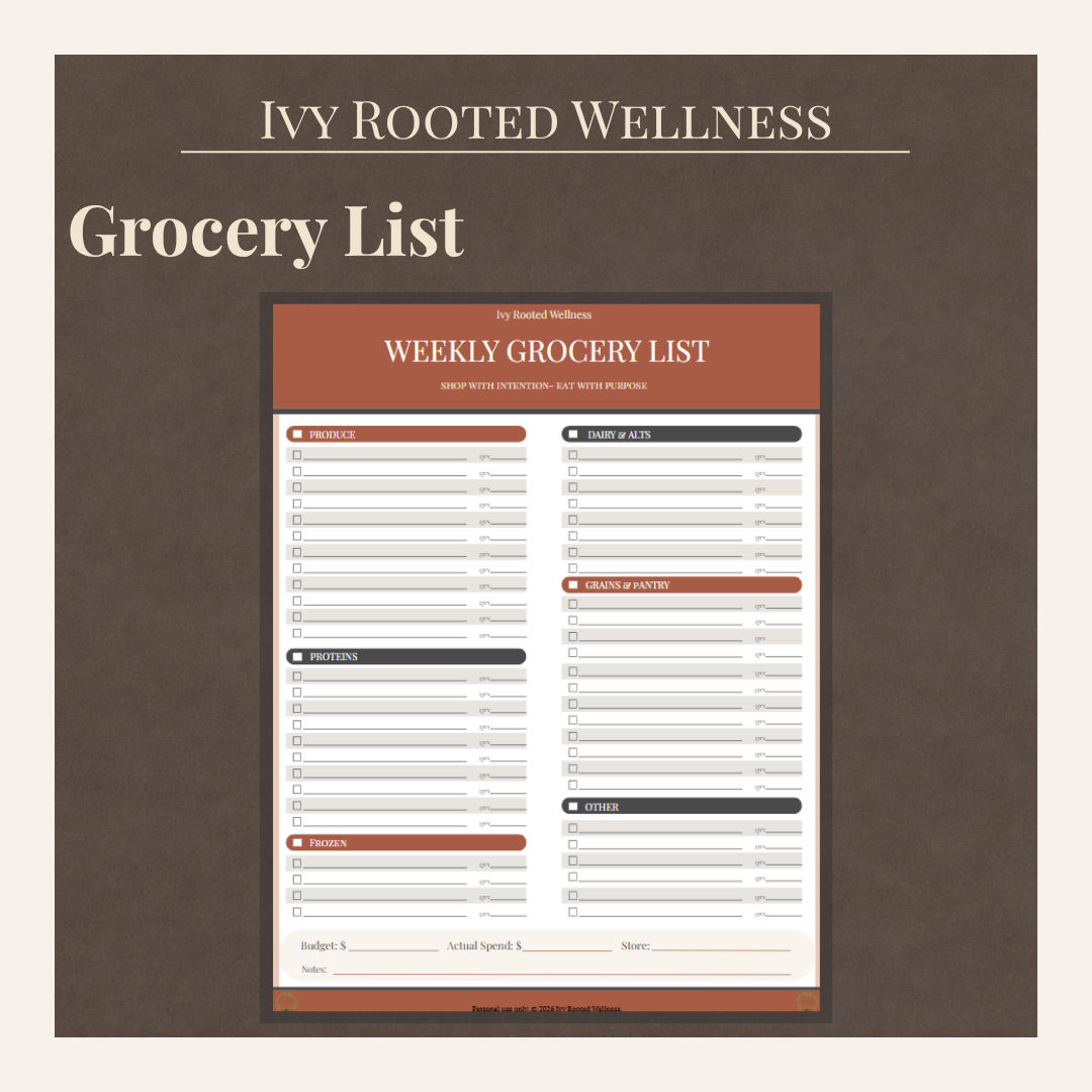 Weekly Grocery List — Terracotta