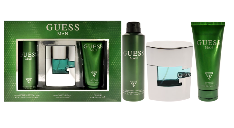 Guess Man 3-Piece 2.5oz EDT Gift Set for Men