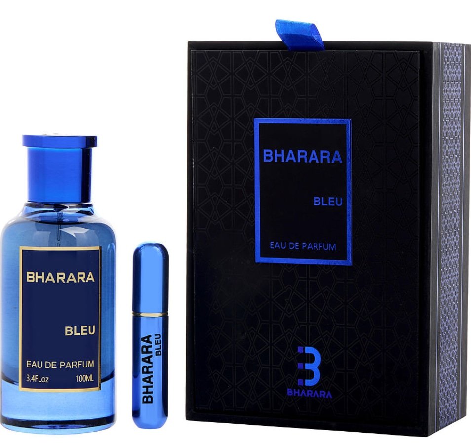 Bharara Bleu warm spicy tobacco and vanilla men's authentic fragrance.