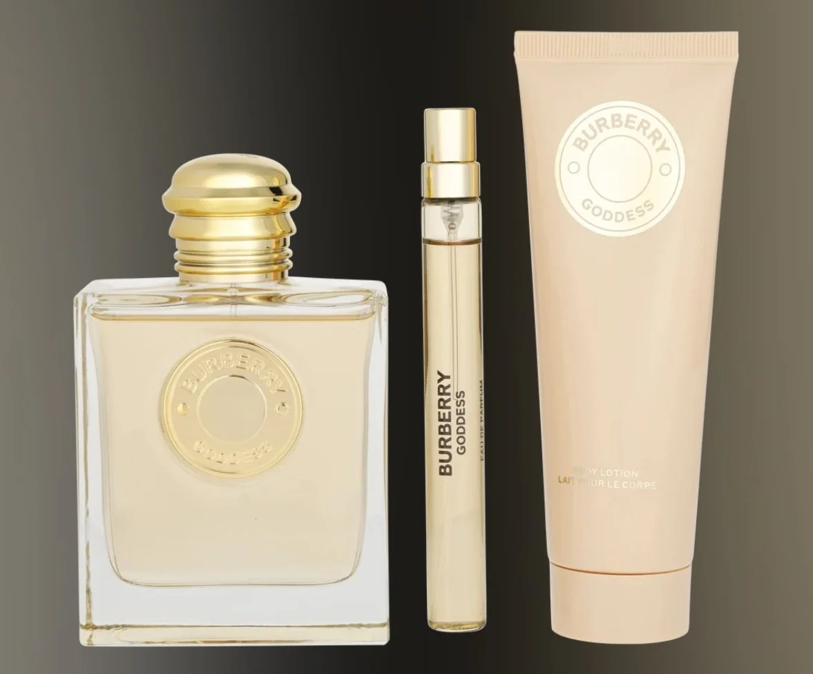 Burberry Goddess 3-piece fragrance gift set for women with full-size Eau de Parfum.