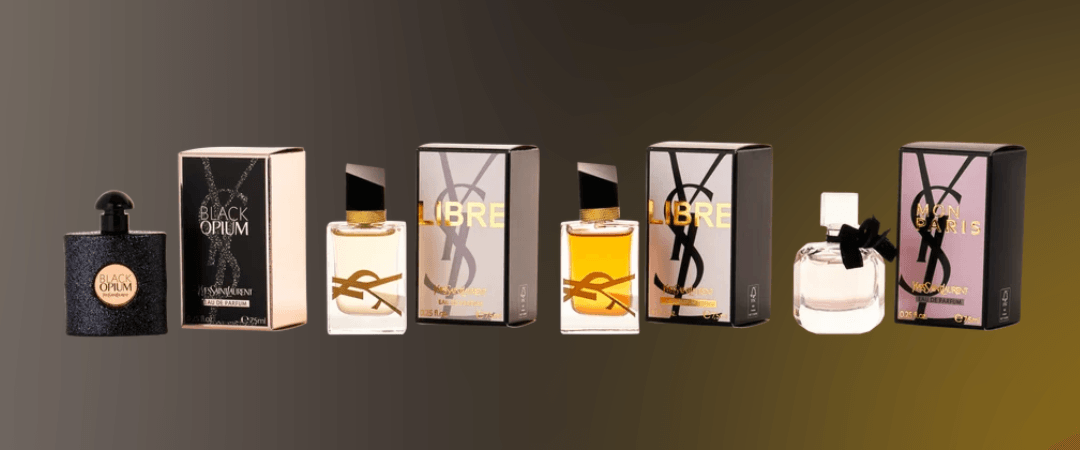 YSL 4 * 7.5 ML EAU DE PARFUM MINI SET FOR WOMEN: BLACK OPIUM + LIBRE + LIBRE INTENSE + MON PARIS