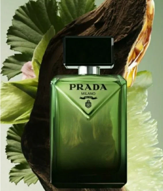 Prada Paradigme men's fragrance mini featuring bergamot, geranium, benzoin and woody notes.
