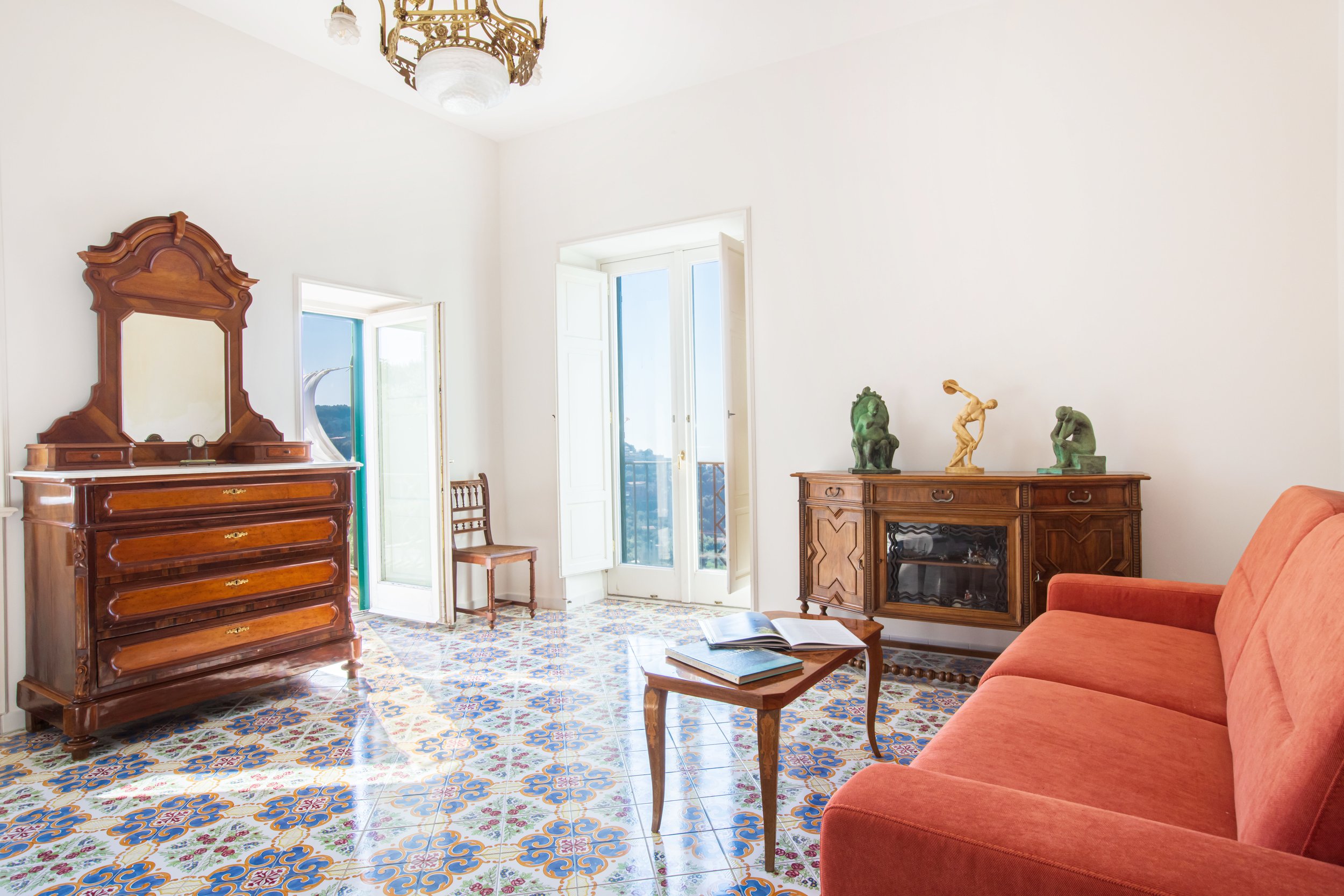 camera villa costiera amalfitana vista mare villa rosaldo