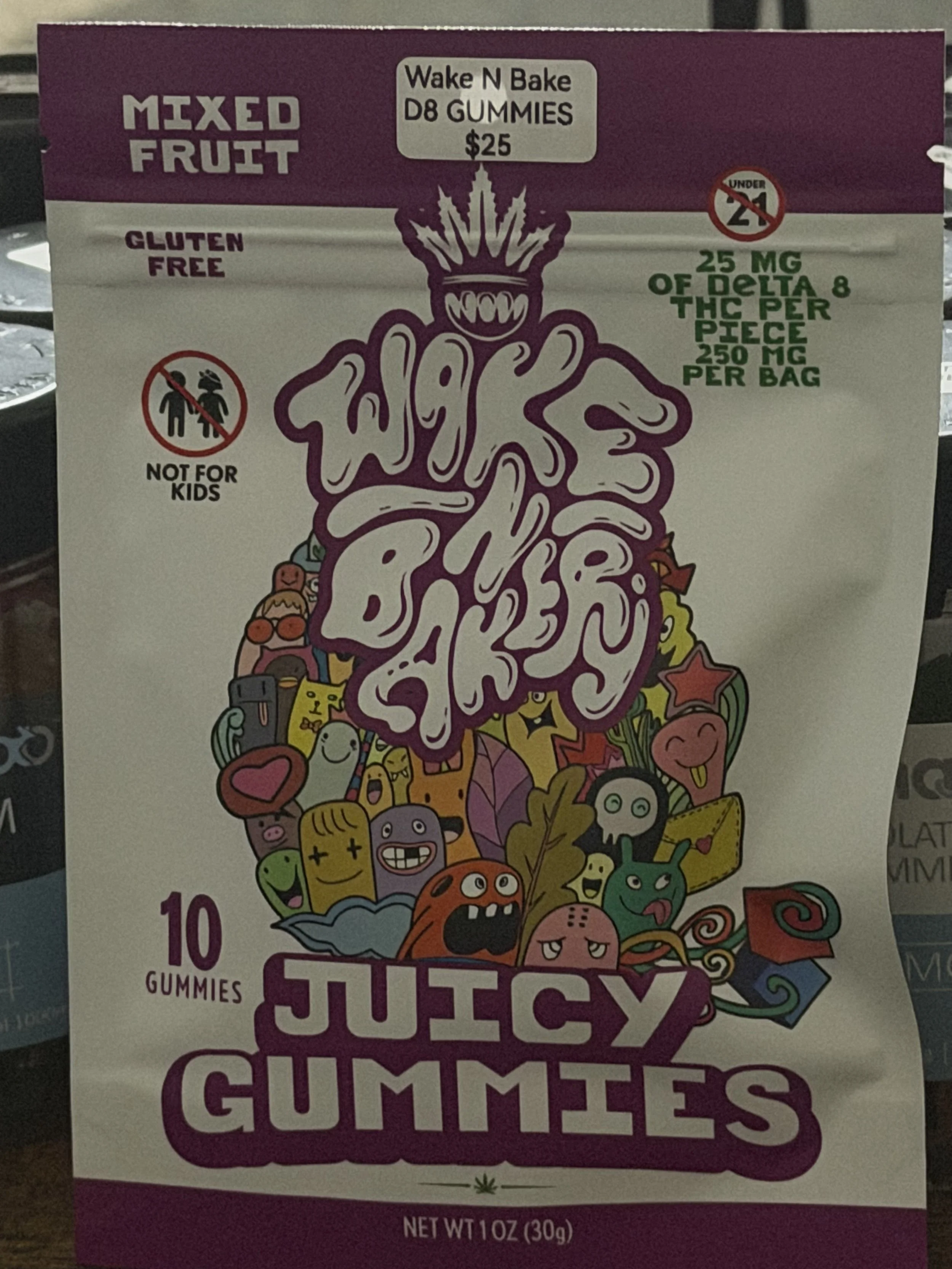 Delta 8 Wake-N-Bakery Juicy Gummies
