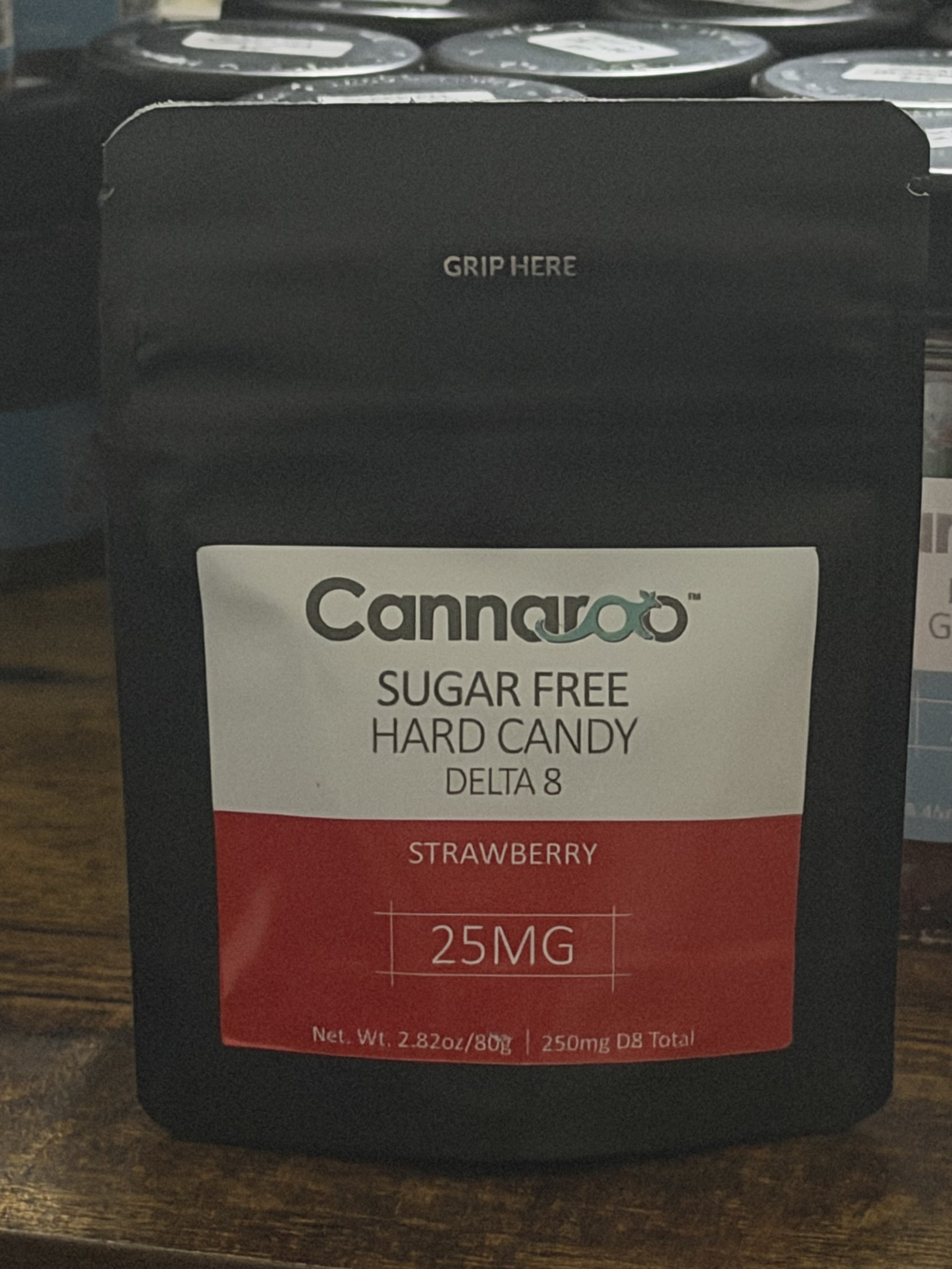 Cannaroo D8 Sugar Free Hard Candy - Strawberry