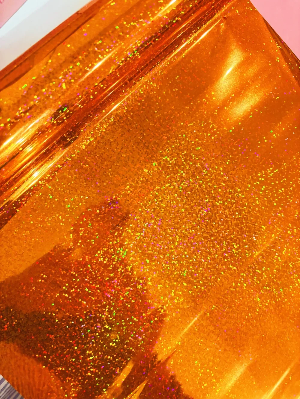 Orange Confetti Foil