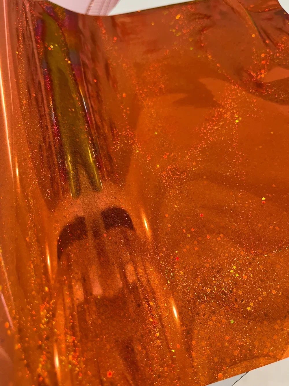 Orange Glitter Premium Foil