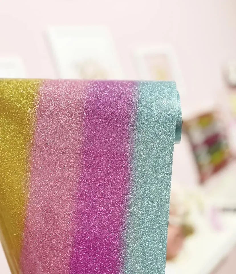 Rainbow Glitter Heat Transfer Vinyl 1 Meter