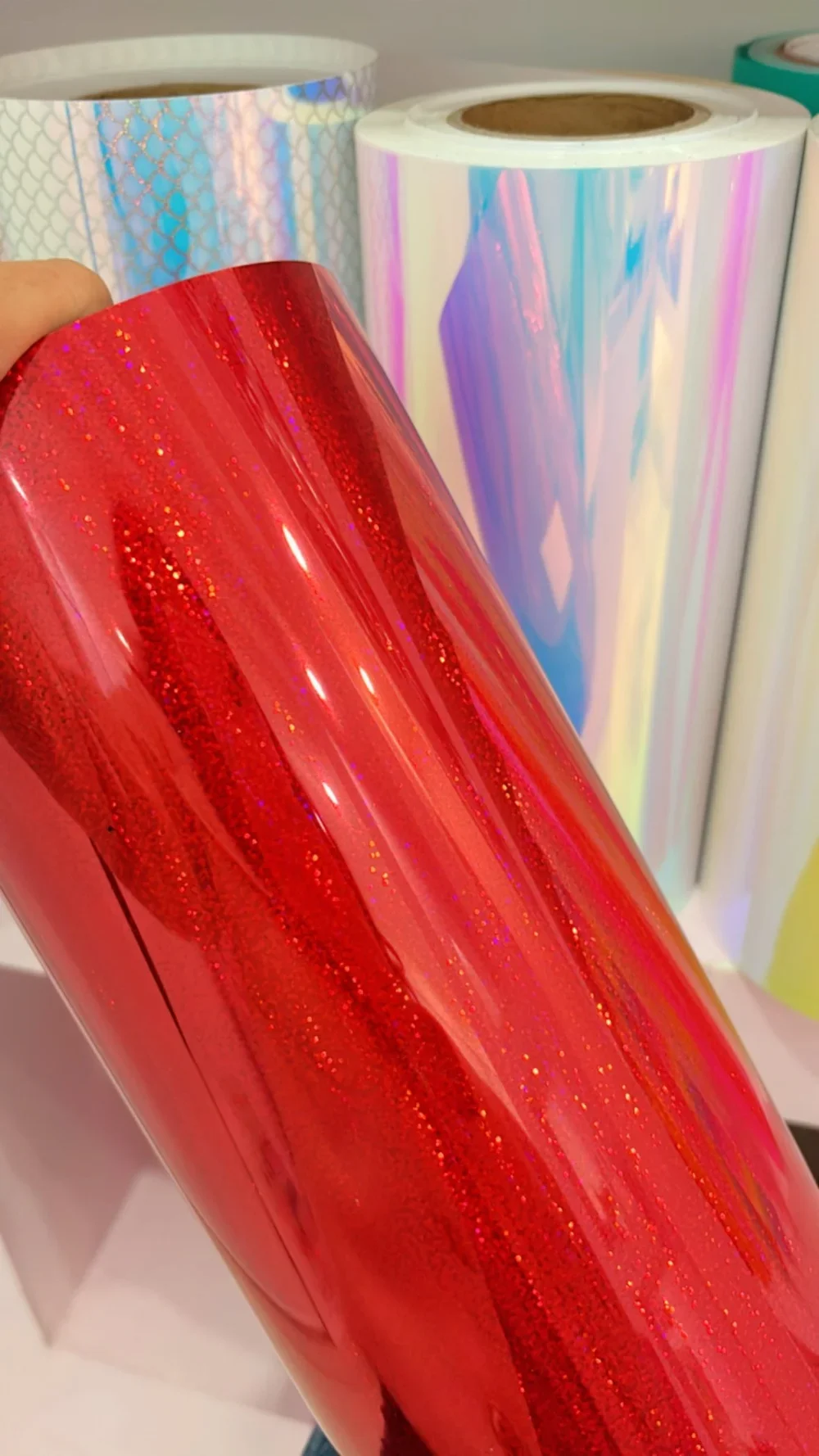 Red Glitter Adhesive Vinyl