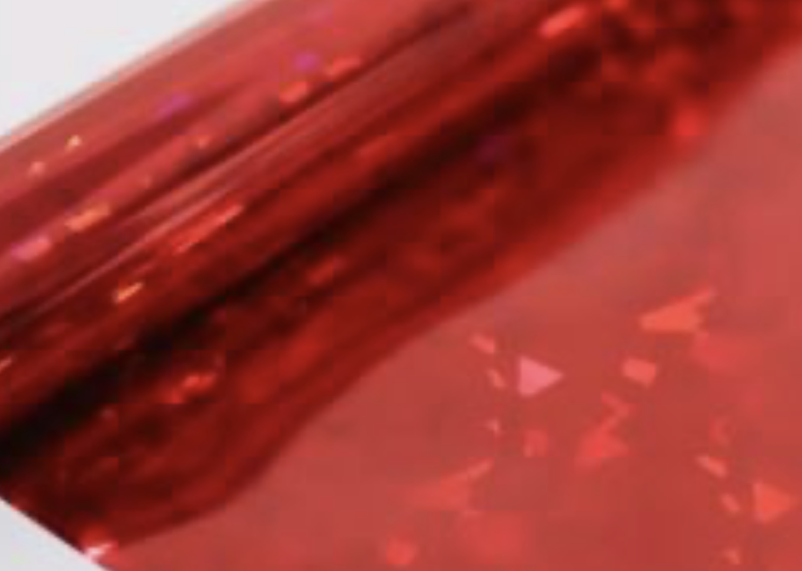 Broken Glass Red Foil