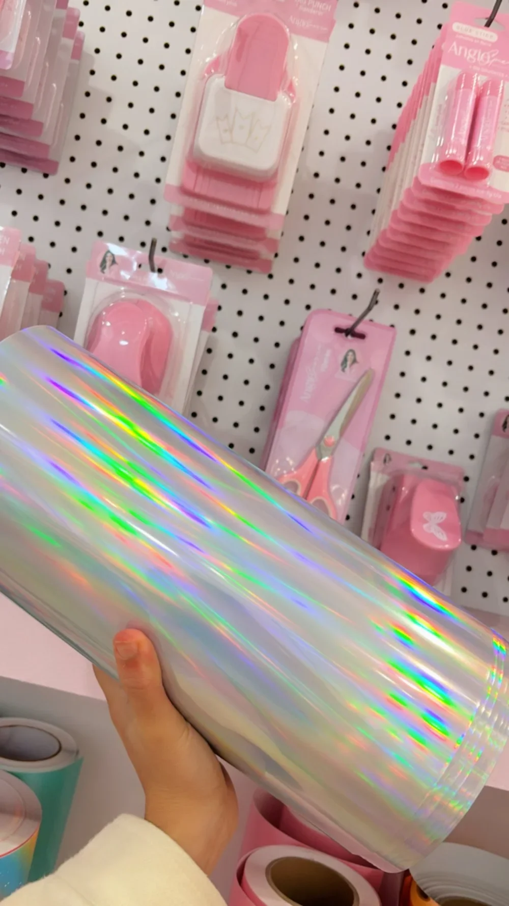 Holographic Silver Adhesive Vinyl