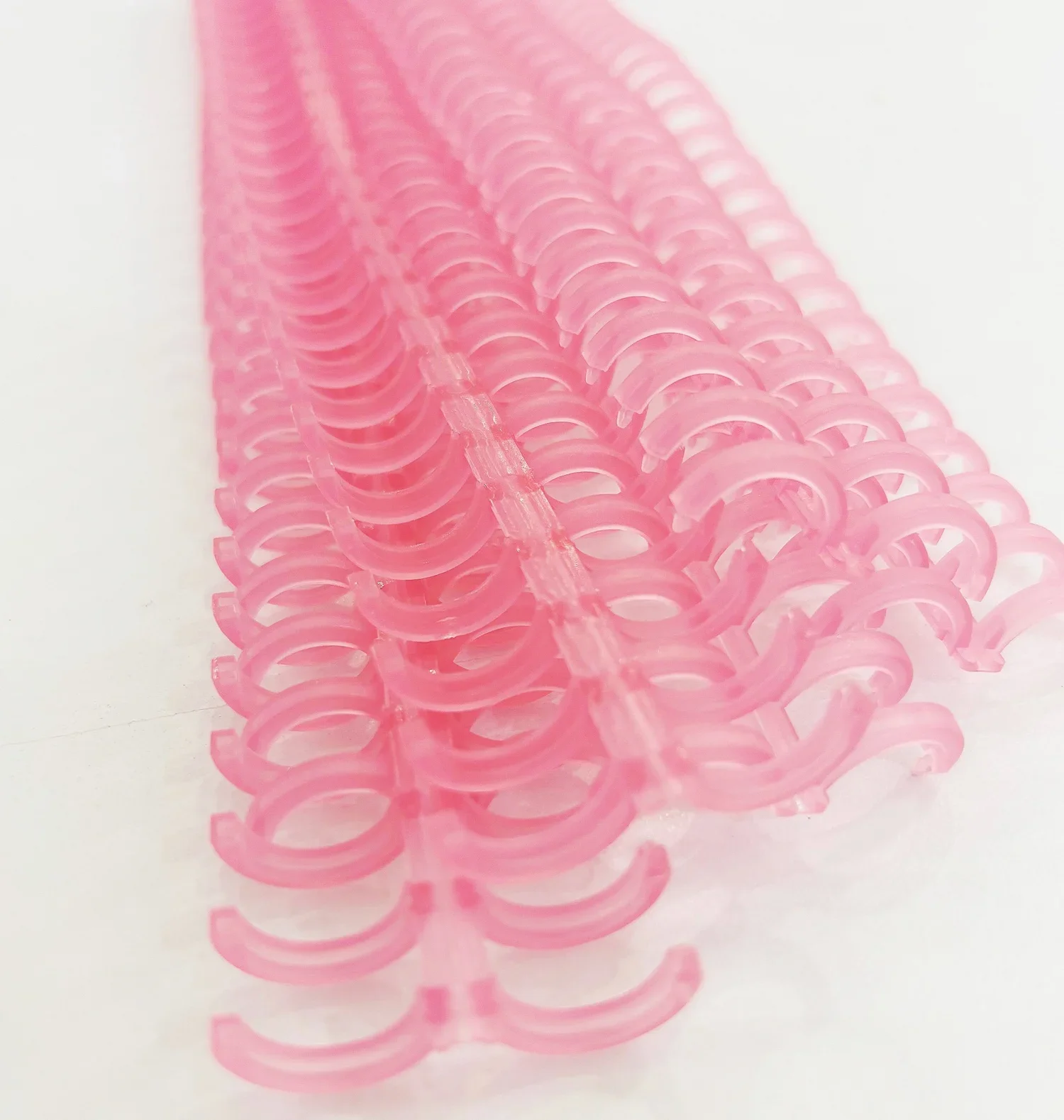 Transparent Pink Binding Ring Clip