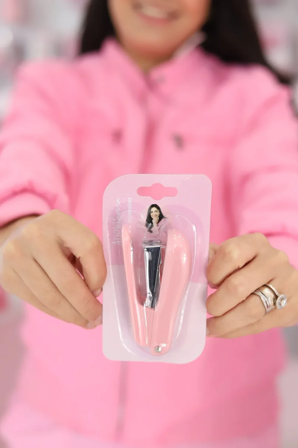 Team Pink Mini Stapler