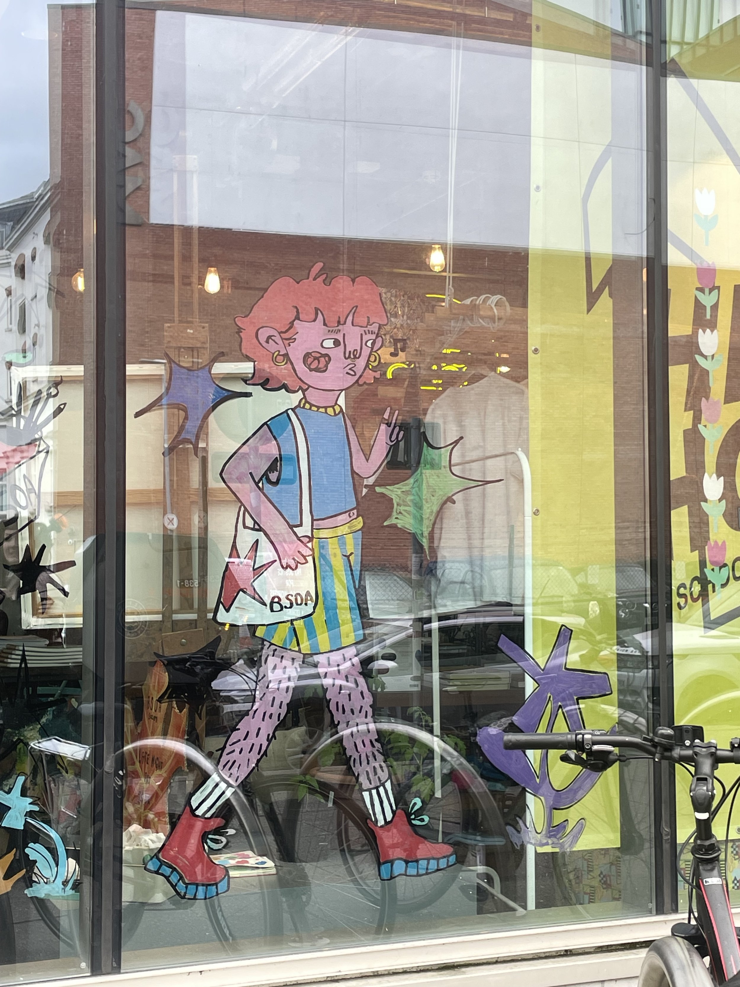 Window Painting: The Belfast School of Art Shop