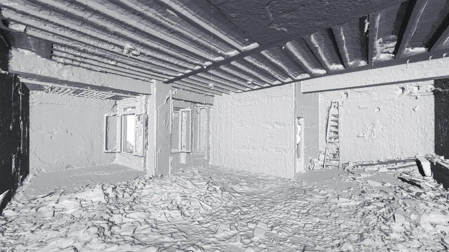 Modèle 3D issue d'une photogrammétrie