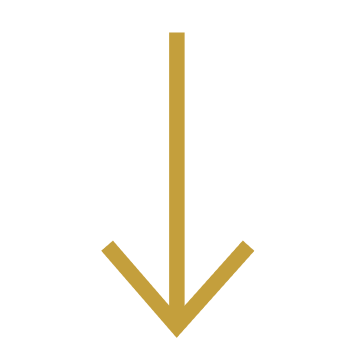 Gold downward pointing arrow on a black background.