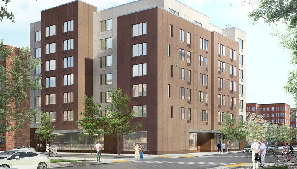 The Bishop Philius and Helene Nicolas Senior Residence at 1488 New York Avenue (Renderings: Heritage Architecture and Rodney Leon Architects)