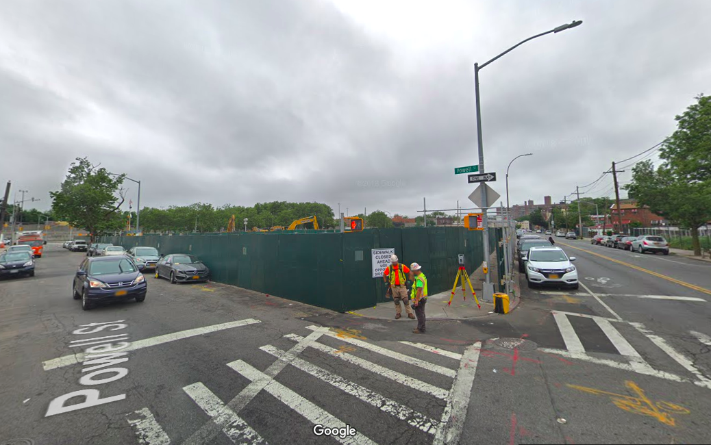 Ebenezer Plaza under construction in 2018; Map data © 2020 Google