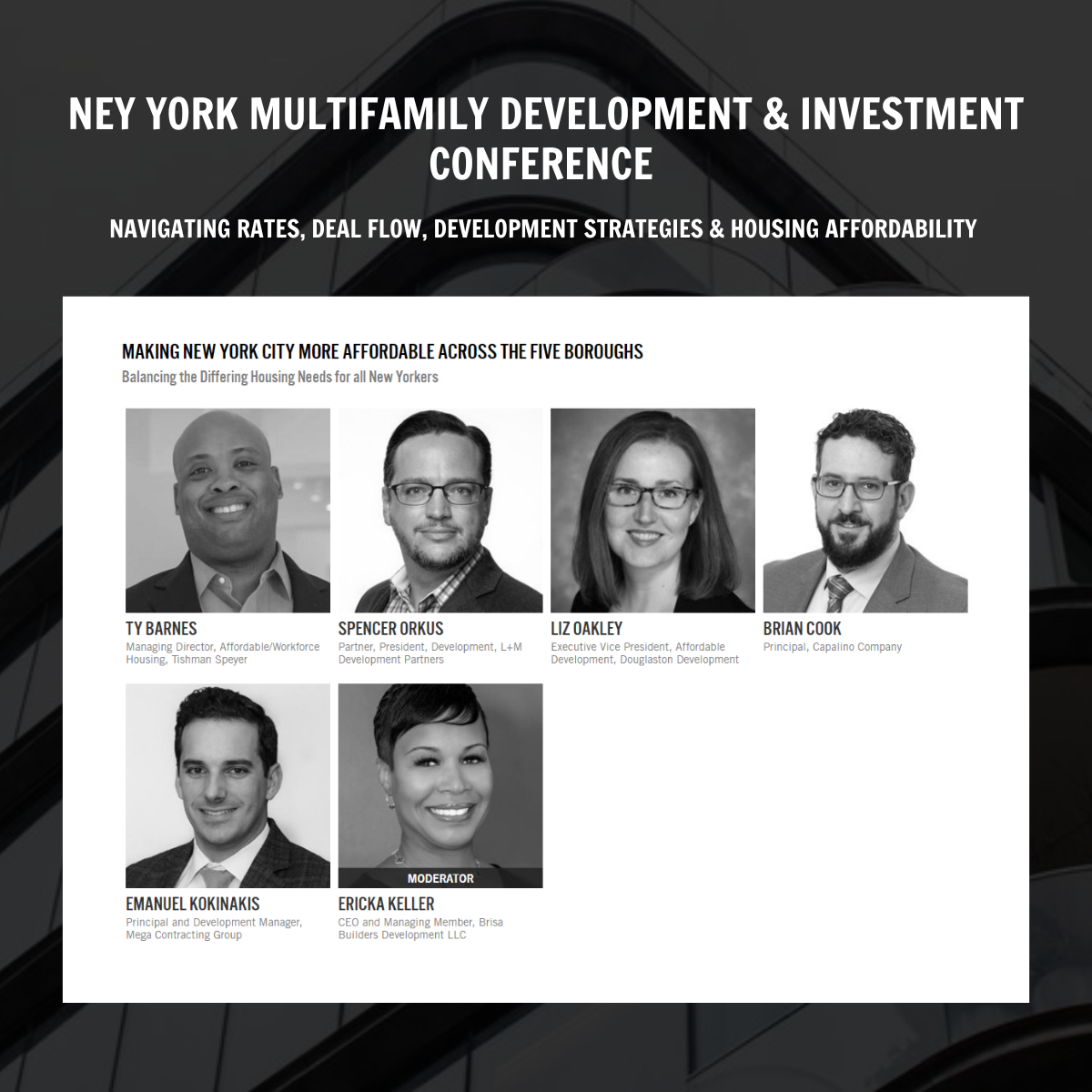 BISNOW NEW YORK MULTIFAMILY DEVELOPMENT &amp; INVESTMENT CONFERENCE