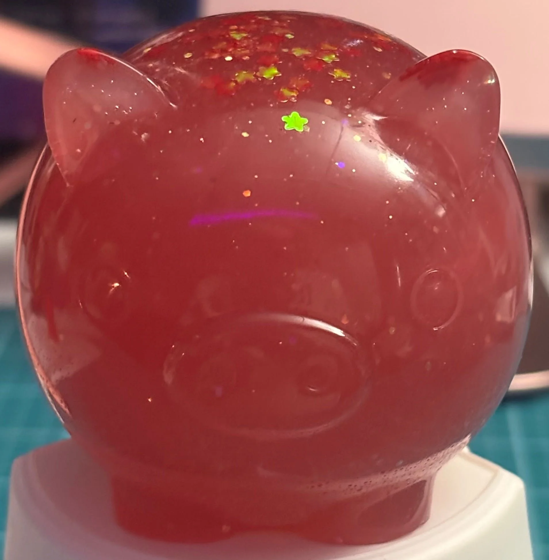 Pink Glitter Pig - Desk Buddy Figurine