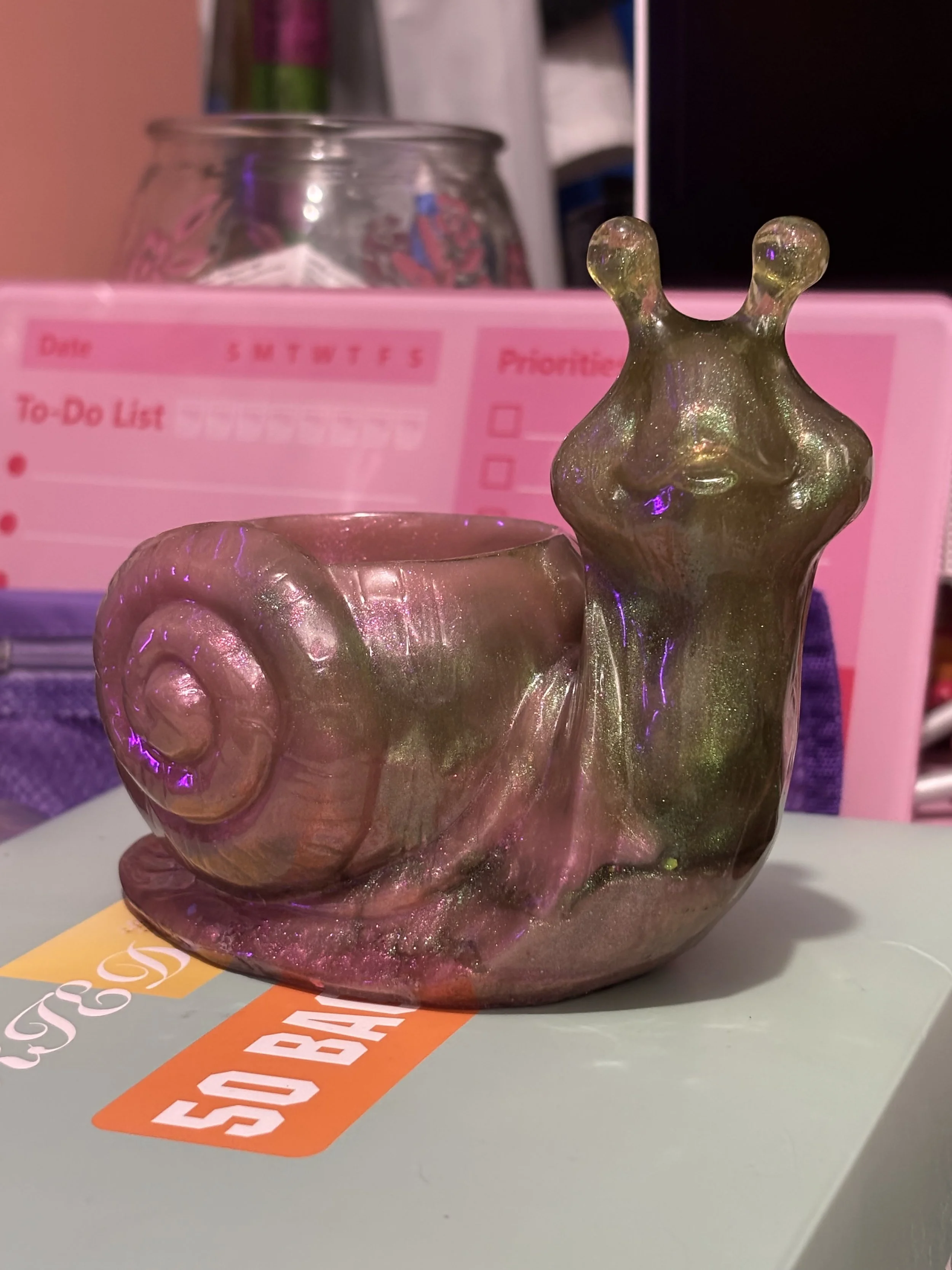 Quirky Snail Shape Desk Buddy Jar & Plant Pot