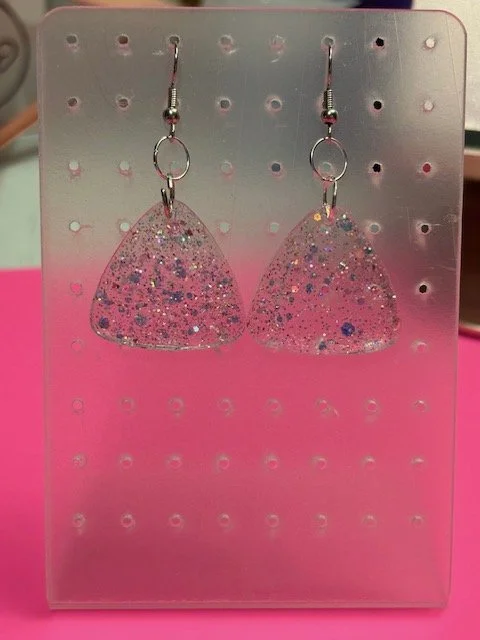 Sparkling Glitter Resin Earrings