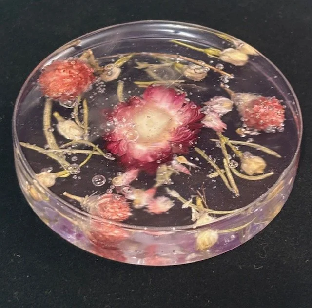 Floral Resin Display Piece