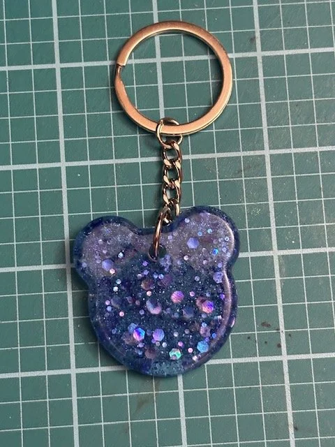 Glitter Bear Keychain