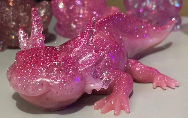 Sparkling Axolotl Desk Buddy Figurine