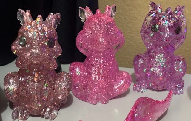 The Glitter Wisdom trio Dragons